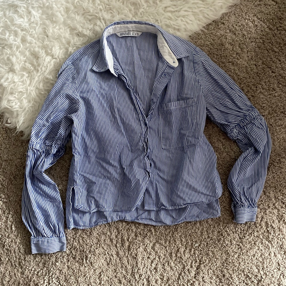 Zara Pin Striped Button Shirt